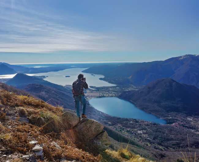 Dal Monte Faiè col Lago di Mergozzo e il Montorfano ph Mattia Moggio