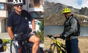 FOTO CRISTIANO BILUCAGLIA ED EDI RIGHI IN VIAGGIO IN BICICLETTA