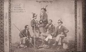 Ufficiali 10 compagnia Alpina di stanza alla caserma del Calvario 1873