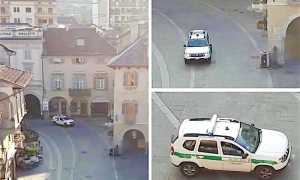 auto polizia locale altoparlanti