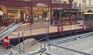 b palco carnevale sabbia transenne