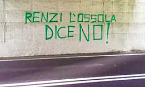 b scritte referndum strada