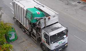 corta camino spazzatura