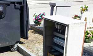 corta quadro elettrico cimitero domo