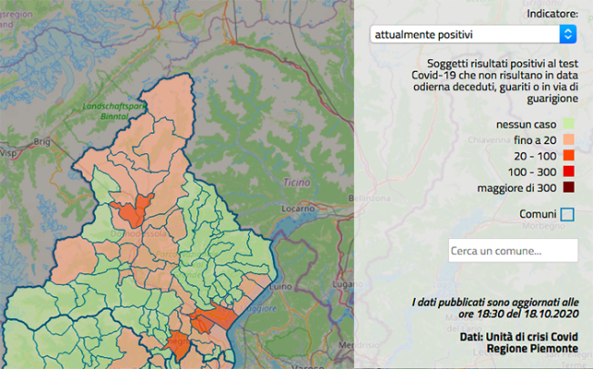 covid ottobre 18 mappa