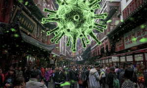 epidemia via virus disegno