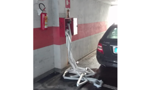 estintore aperto posteggio