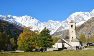 monte rosa dorf tiglio autunno neve