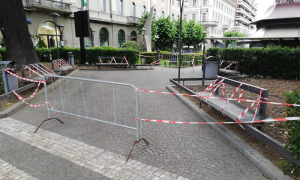 parchetto transennato stazione