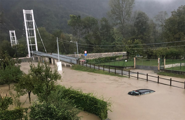 passerella ornavasso esondazione