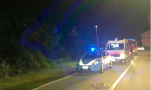 polizia ambulanza sottopasso ferrovia