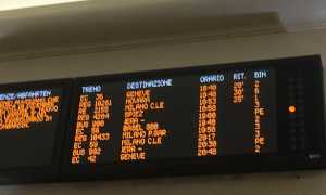 ritardi treni tabellone neve
