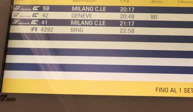 ritardo treno ago 19