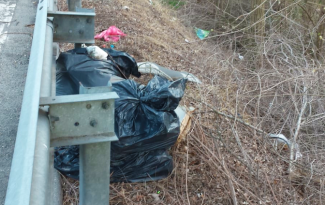 sacchetto immondizia guard rail