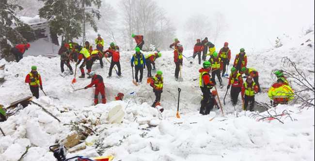 soccorso valanga hotel