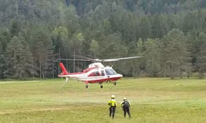vigili fuoco elicottero prato decollo