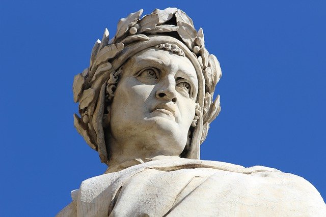 statue of dante alighieri 5535369 640