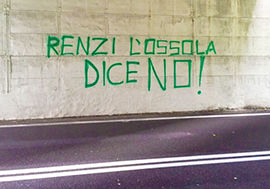 b scritte referndum strada