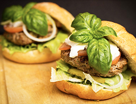 b cibo tavola hamburger