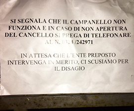 b cartello scuole campanello