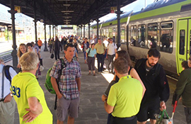 b treno bls arrivo stazione