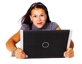 b internet veloce fibra ragazza