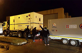 b protezione civile camion partenza