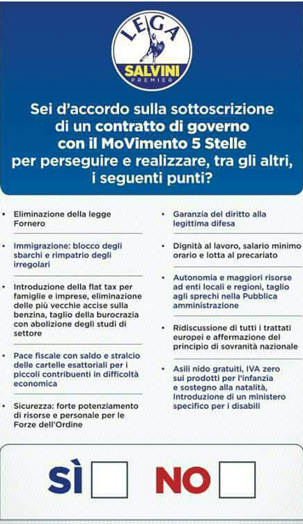 lega manifesto punti governo