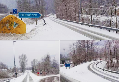svincolo superstrada mergozzo neve mix