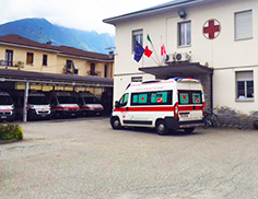 corta croce rossa ambulanza domo