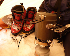 corta fornello neve tenda